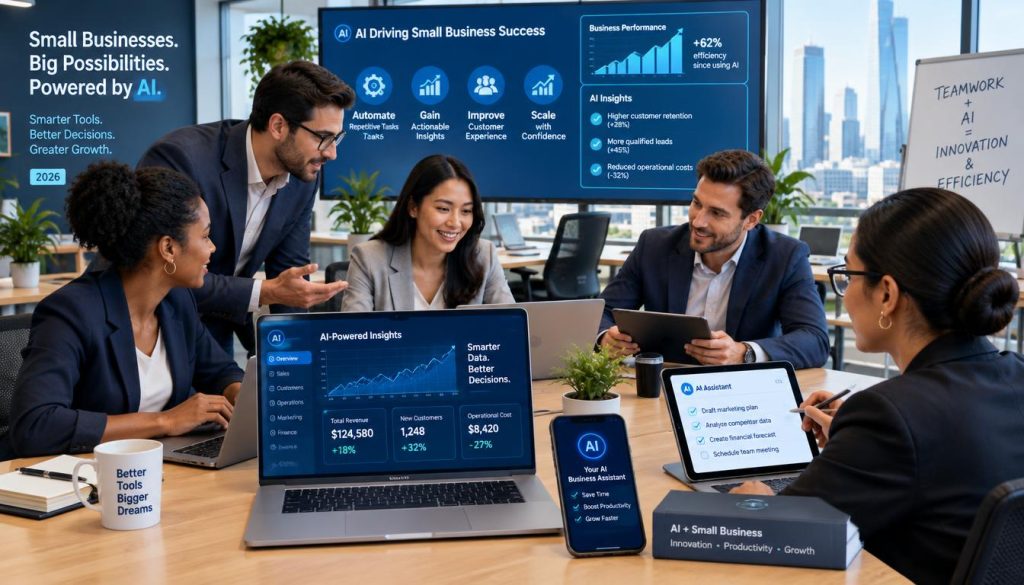 Best AI Tools for Small Businesses That Want to Look Big in 2026 1 image